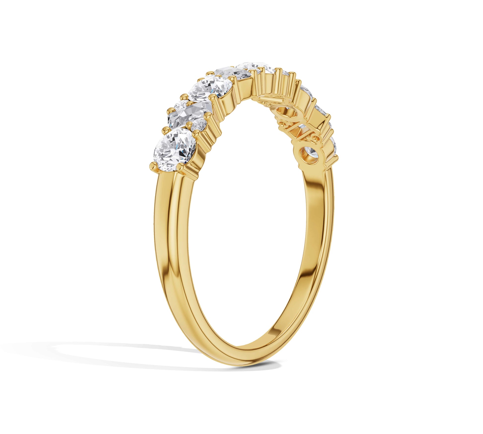 Baguette Round Brilliant Cut Diamond Eternity Band