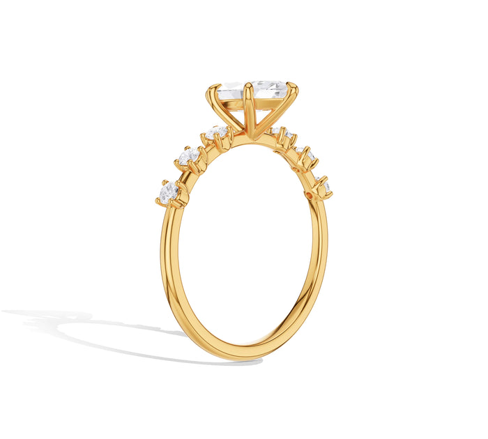 14k Yellow Gold Marquise Engagement Ring