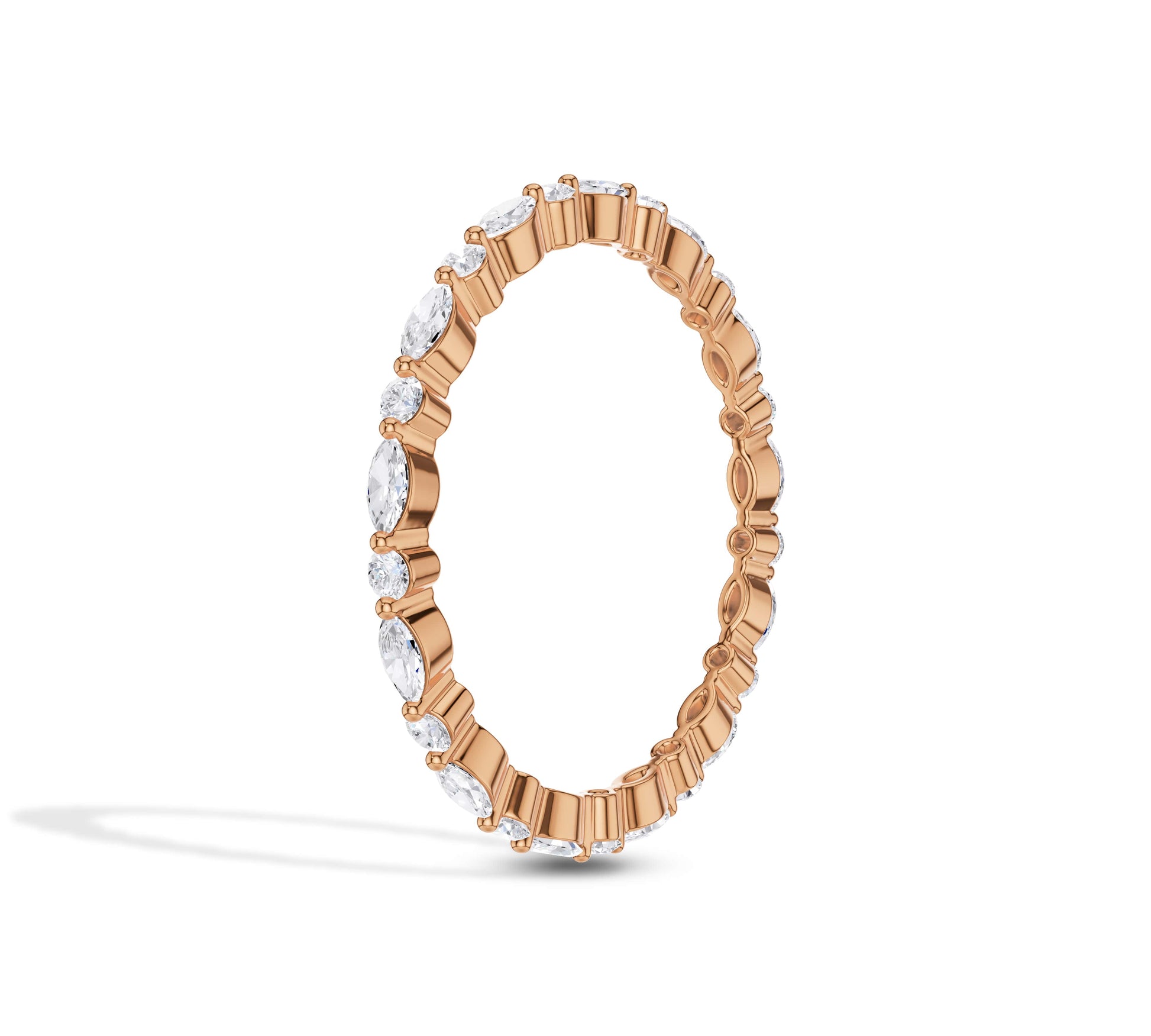 marquise diamond wedding band for her