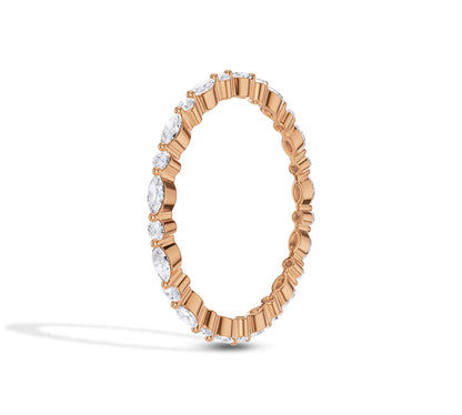 marquise diamond wedding band for her