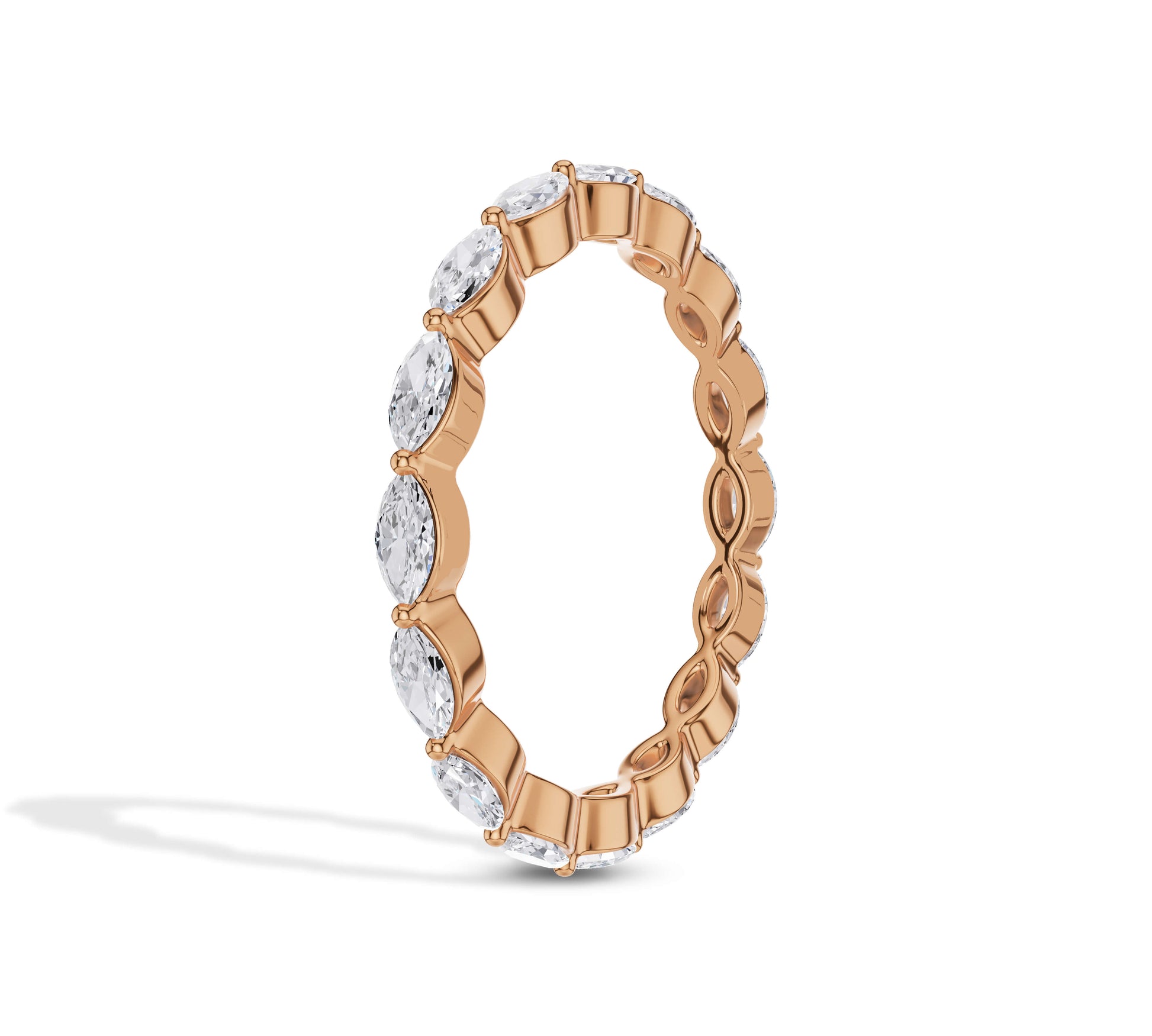 Rose gold diamond ring for women