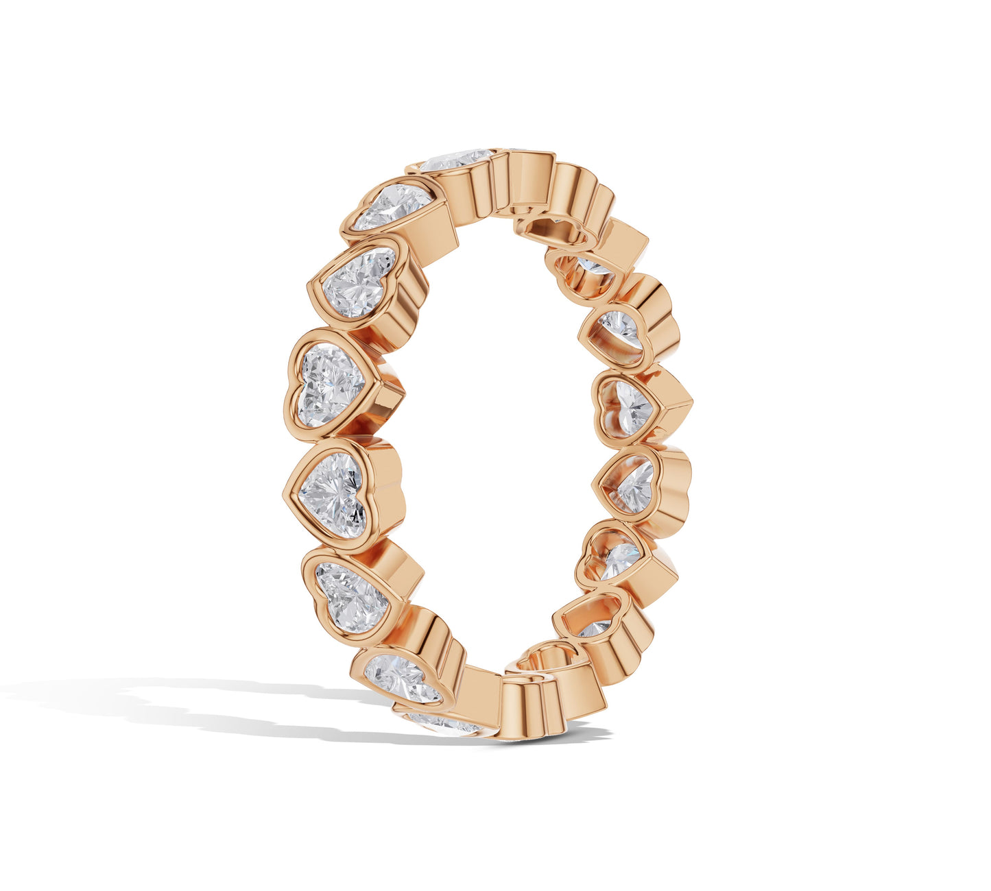 heart shaped diamond band