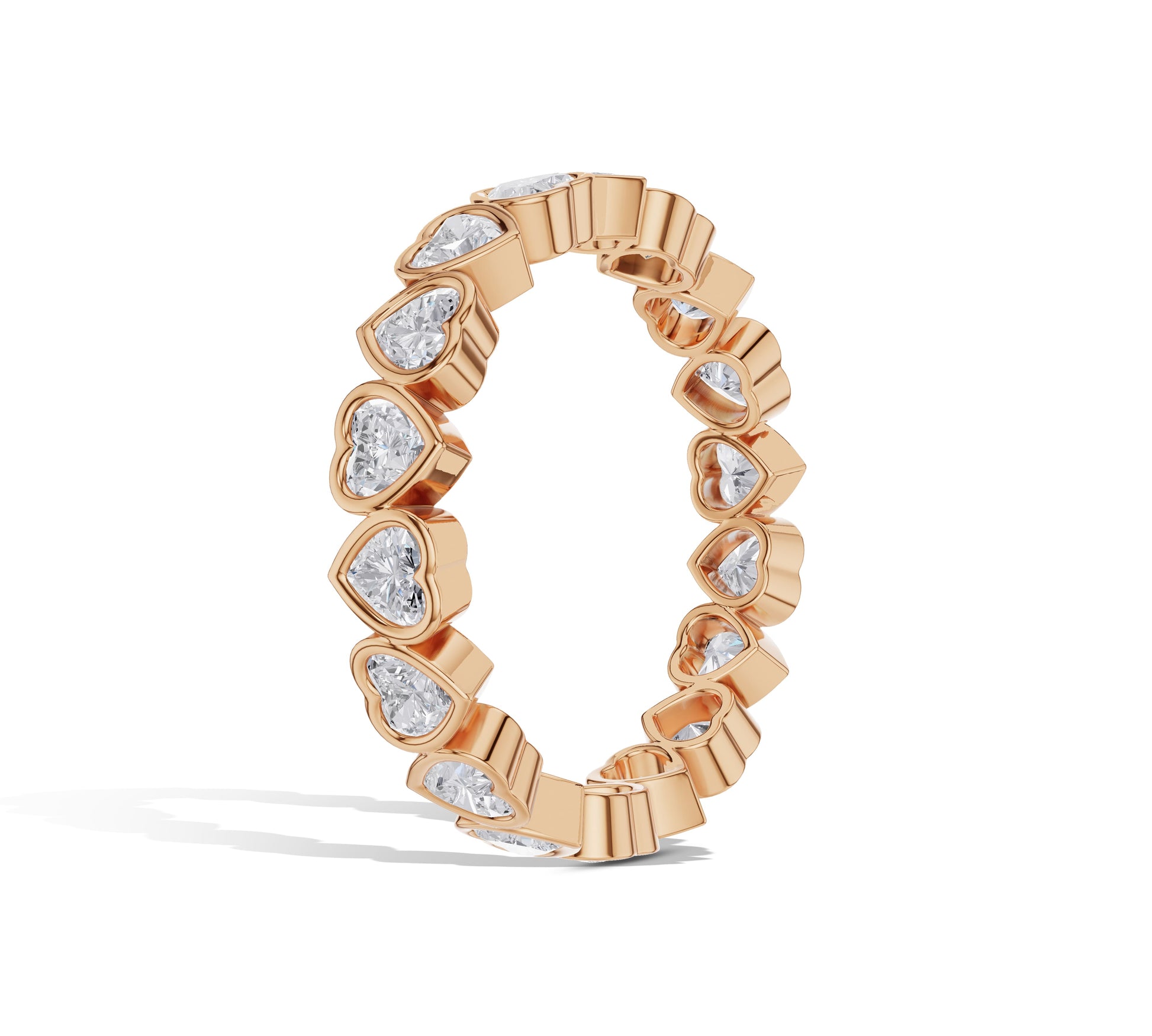 heart shaped diamond band