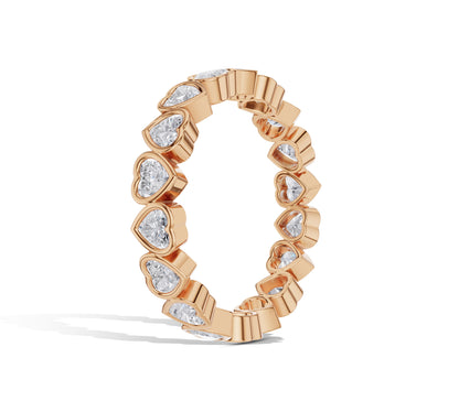 heart shaped diamond band