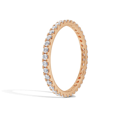 rose gold micro-pavé diamond band