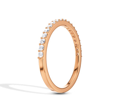 Everyday rose gold diamond band