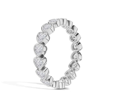 Dazzling full diamond eternity band in white gold