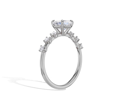 diamond engagement ring with side stones​