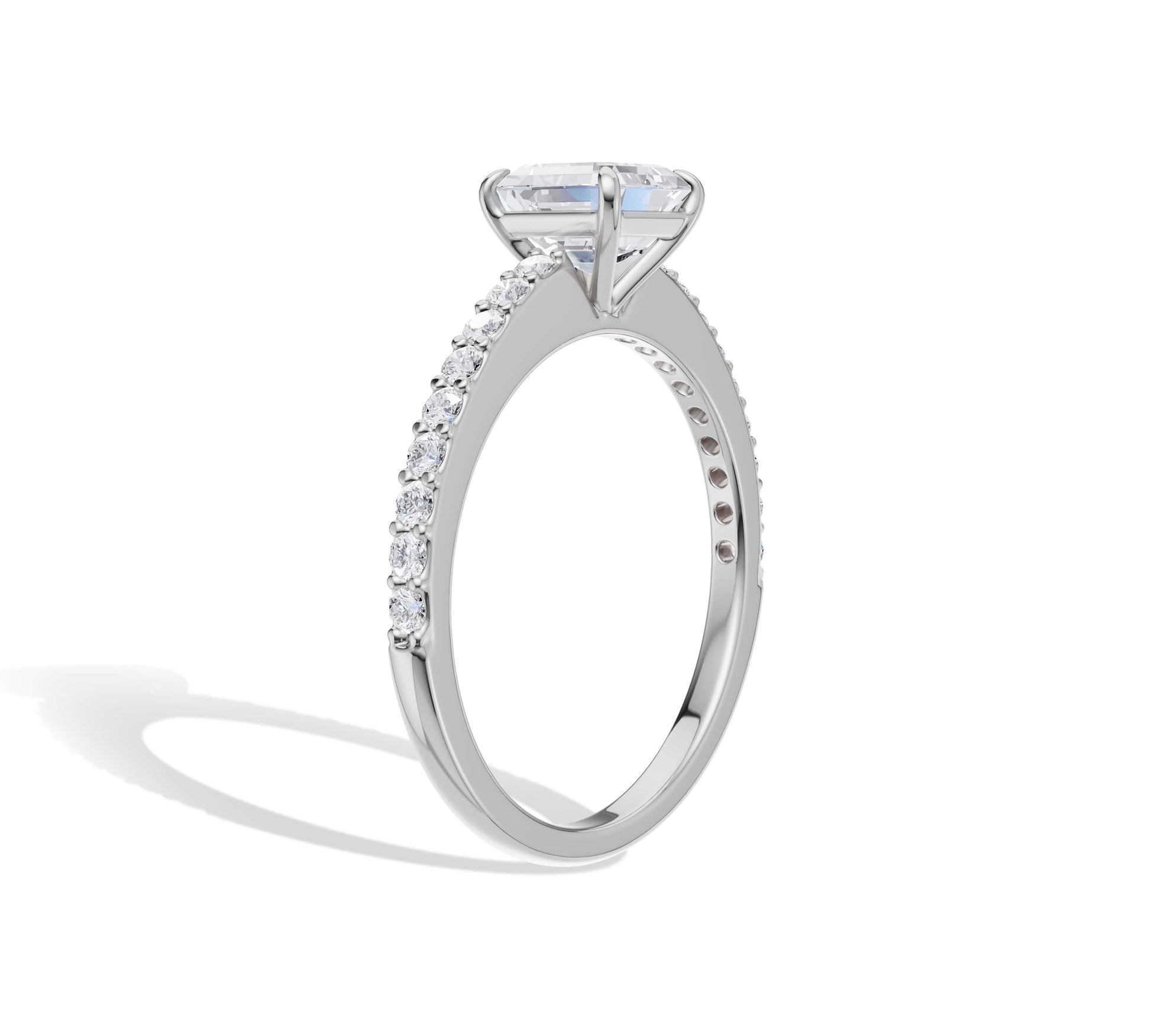 pave band engagement ring