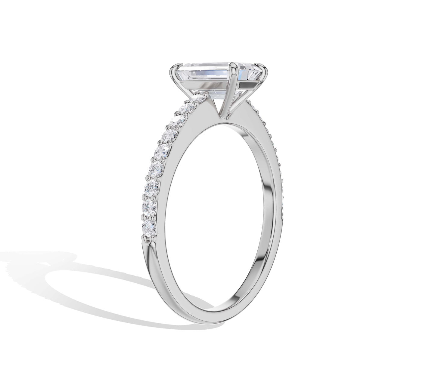 emerald and diamond band ring