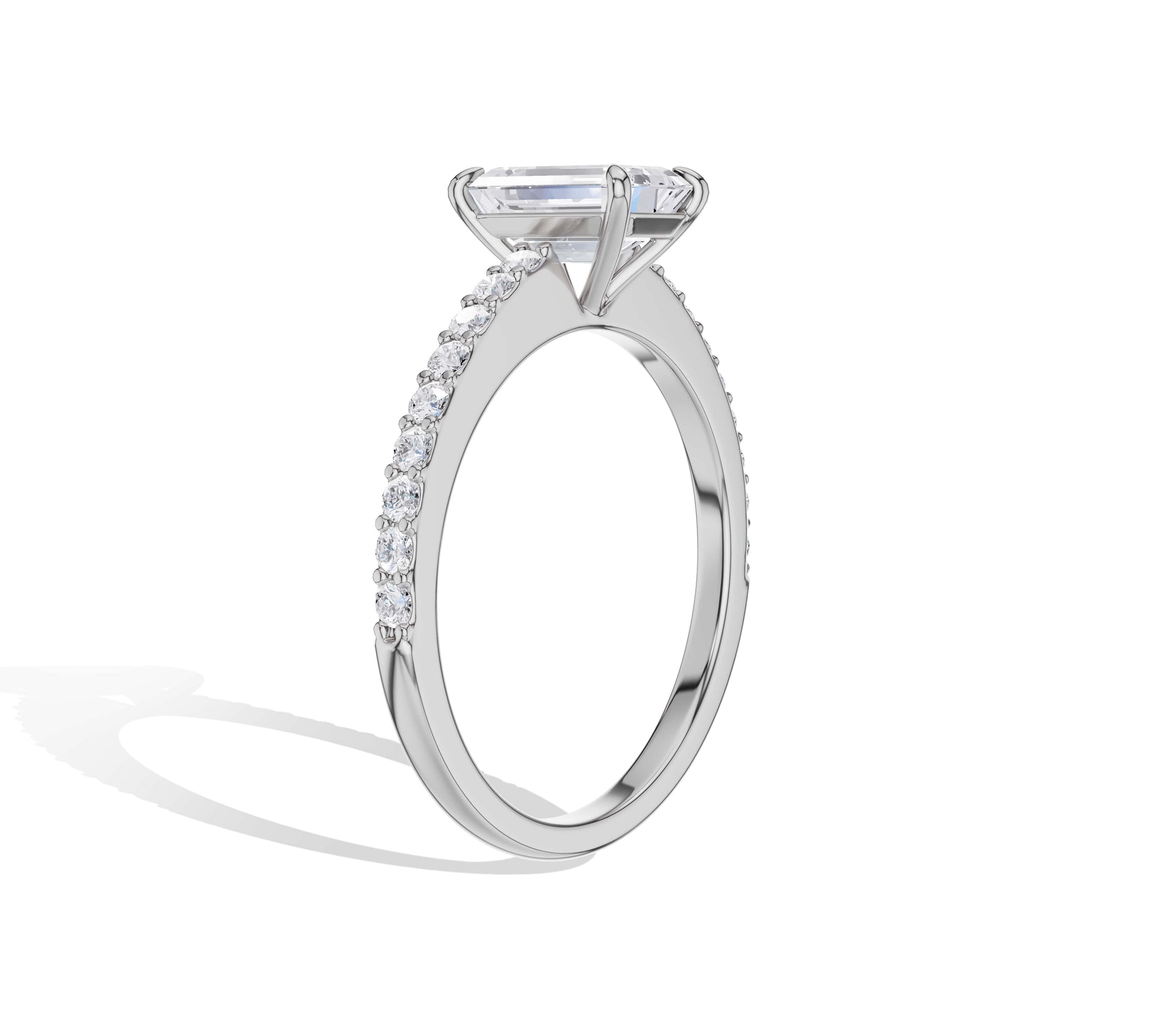 emerald and diamond band ring