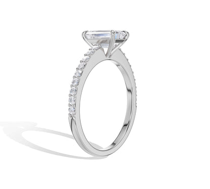 emerald and diamond band ring