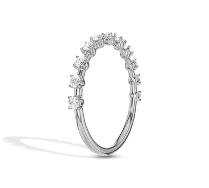 wedding ring band​ in white gold