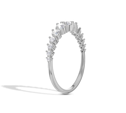 white gold graduated ring