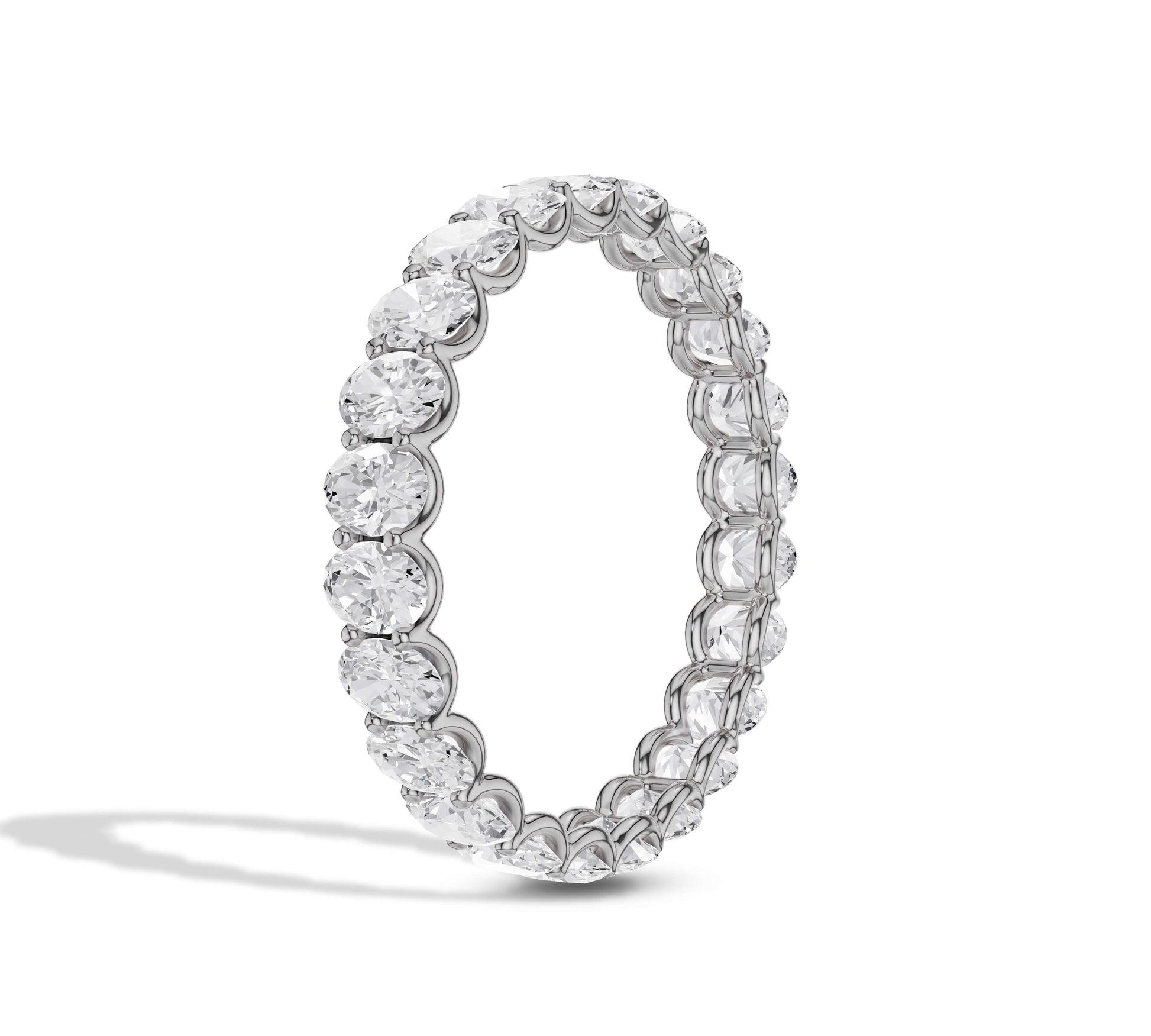 U prong oval diamond band