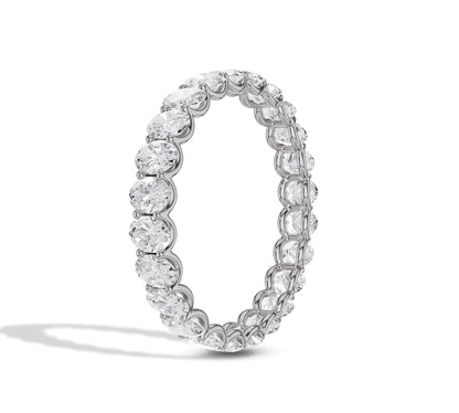 U prong oval diamond band