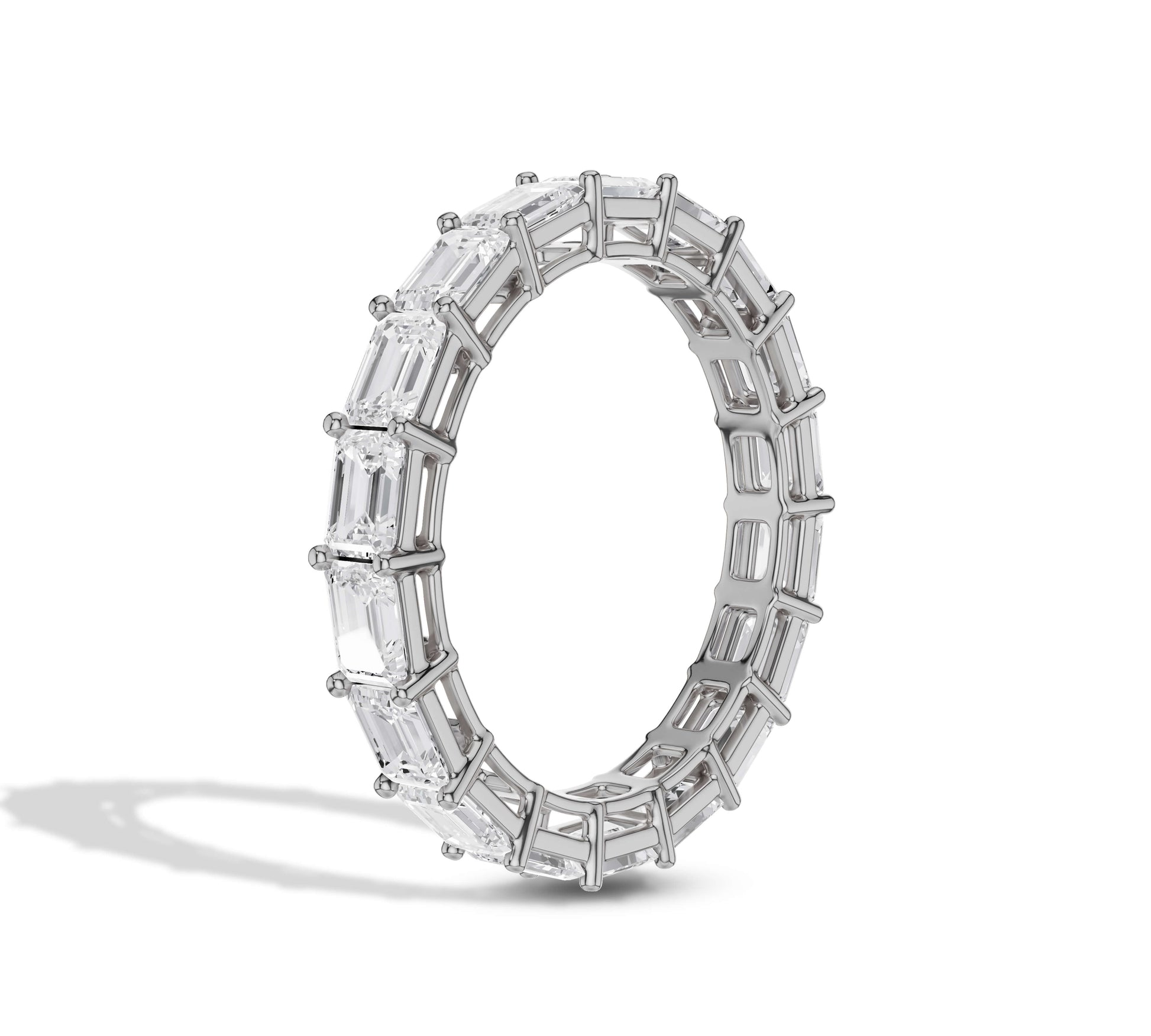 emerald diamnd eternity band