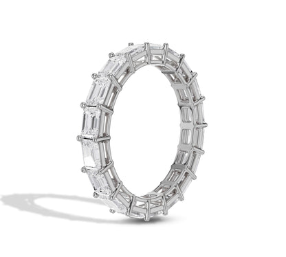 emerald diamnd eternity band
