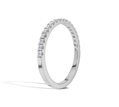 white gold diamond stackable ring