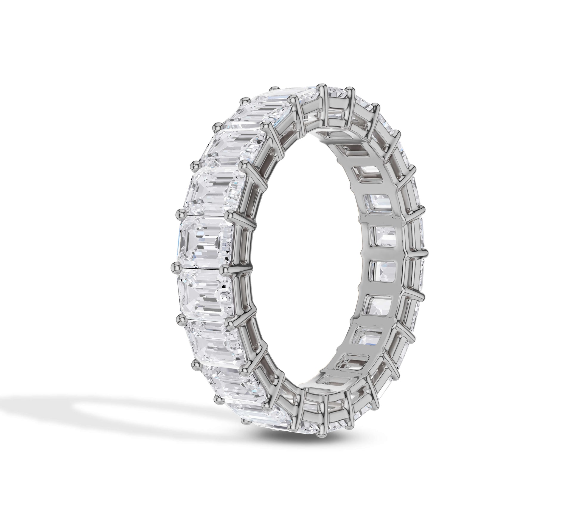 Full diamond ring with modern cuts