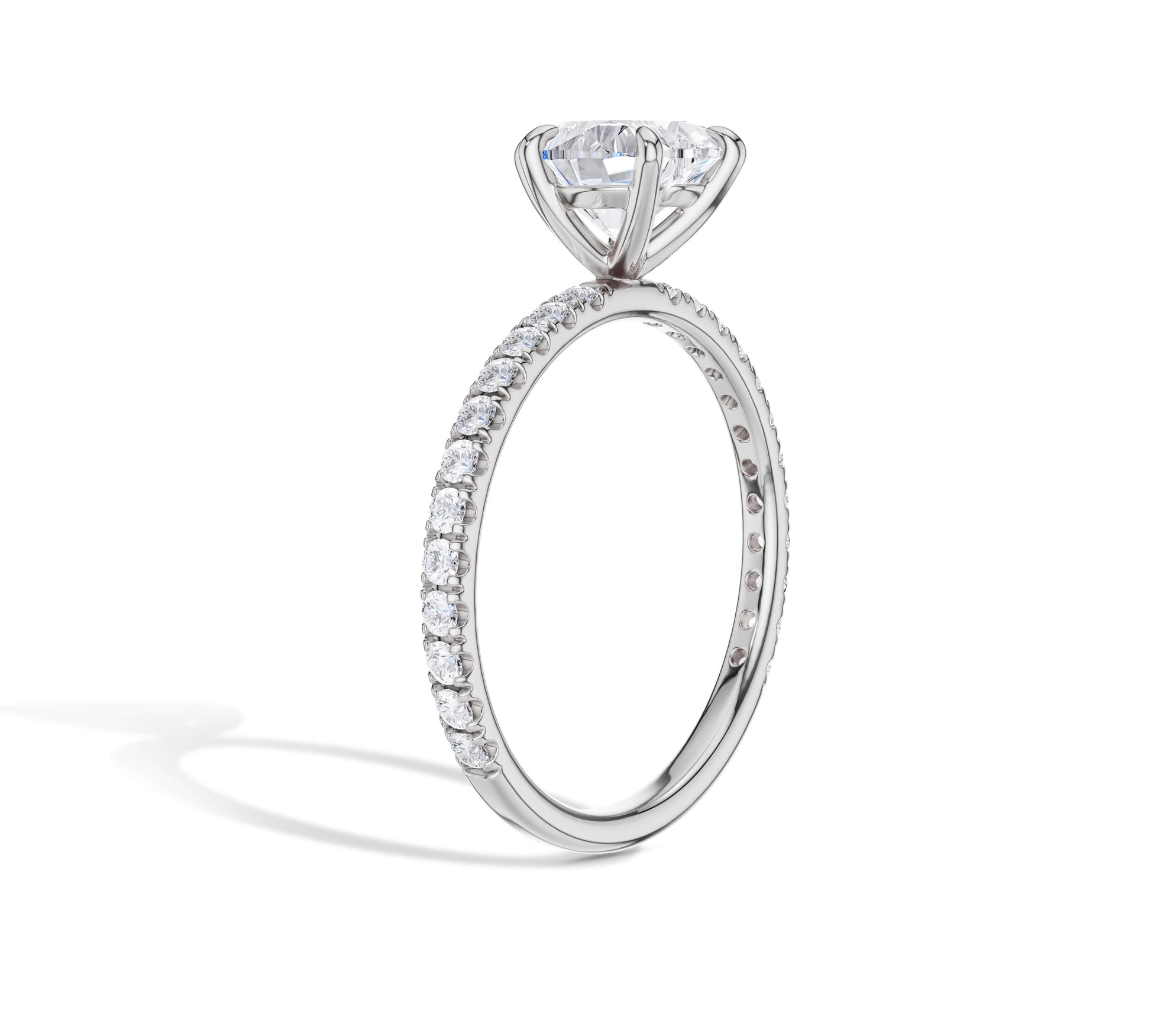 14k white gold Heart Shaped Engagement Ring