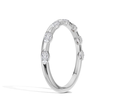 marquise diamond wedding band