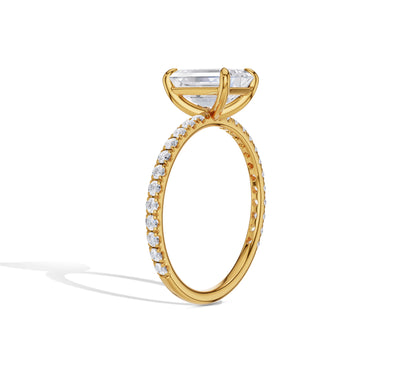 yellow gold emerald cut engagement rings​