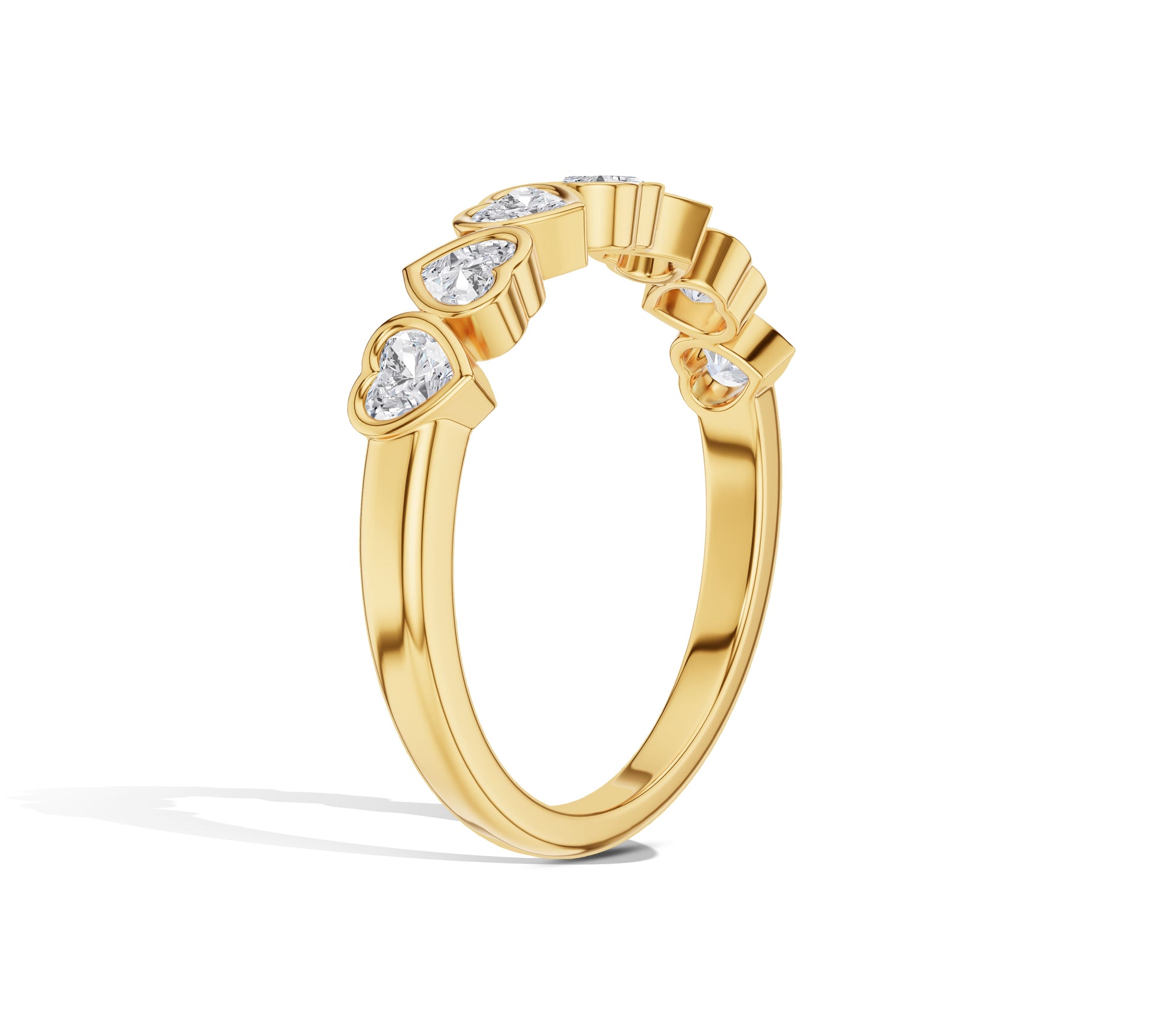 heart diamond eternity ring band