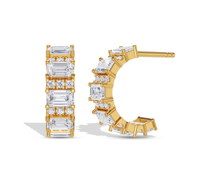 earrings emerald diamond