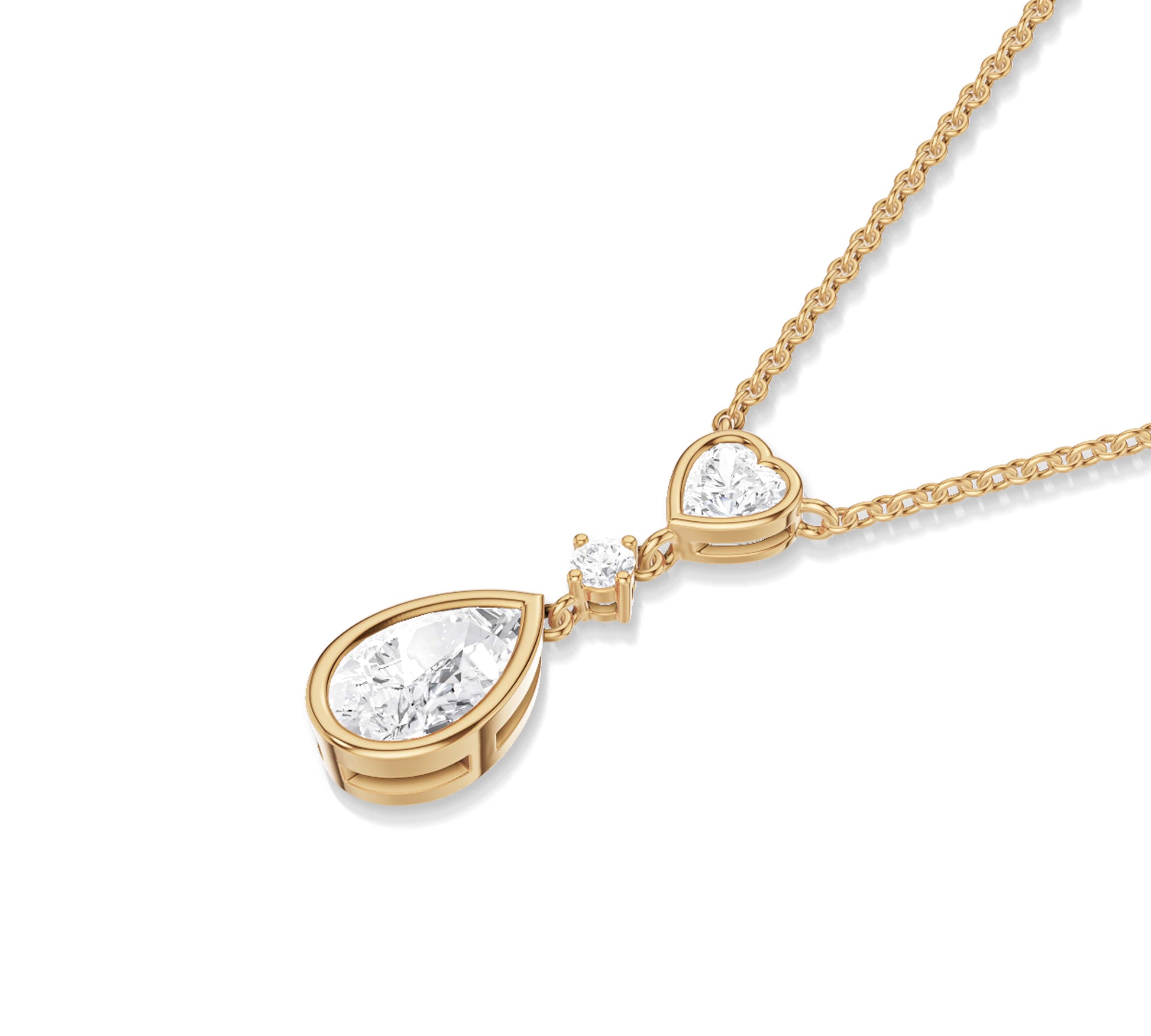 heart diamond necklace pendant