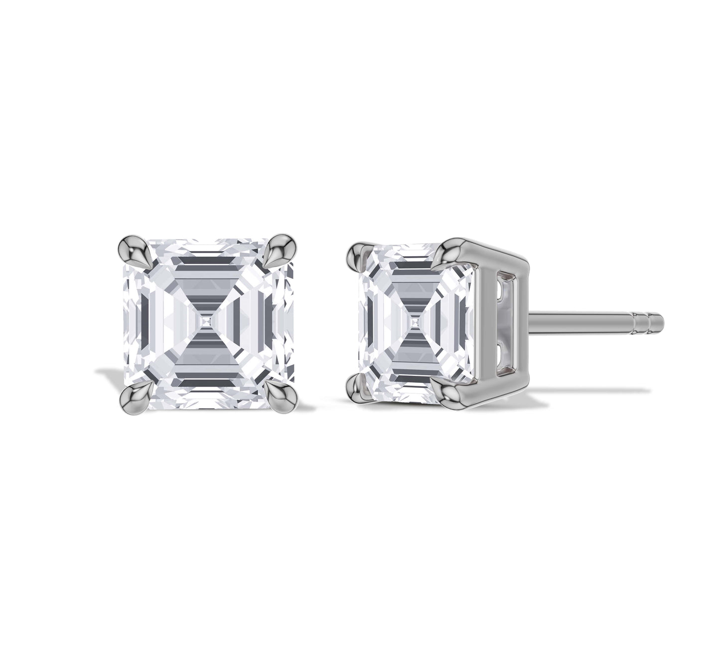 square diamond earrings