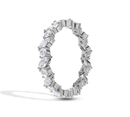 Luxury marquise diamond full circle ring for her