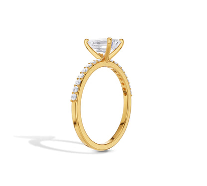 emerald cut engagement rings yellow gold