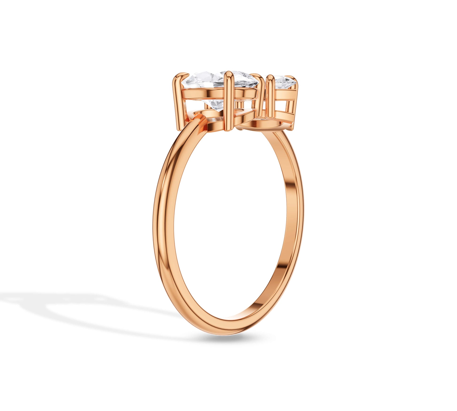 lab grown diamond toi et moi engagement rings