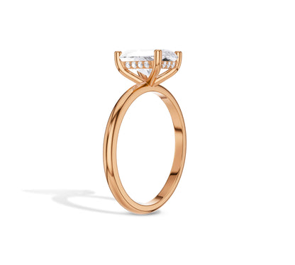 Radiant Diamond Hidden Halo Engagement Ring
