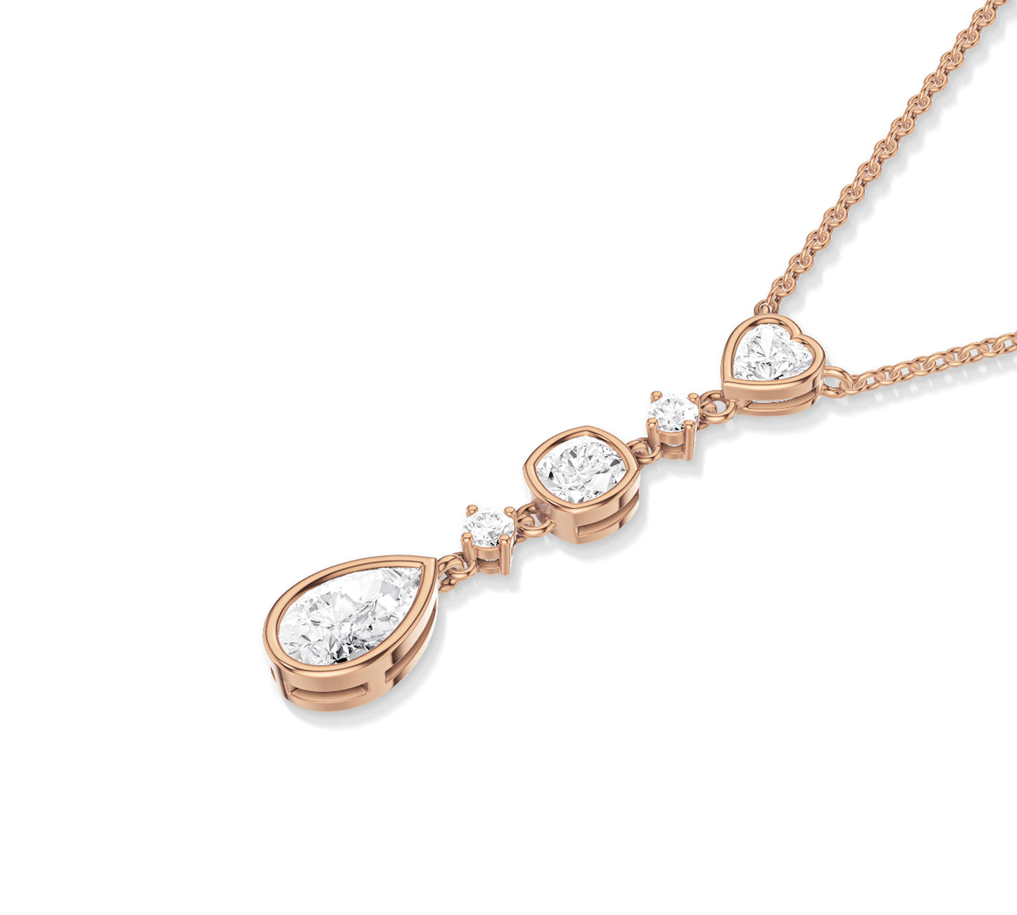 moissanite dainty diamond necklace