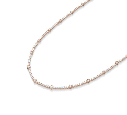 Eco-friendly lab-grown diamond necklace in bezel setting
