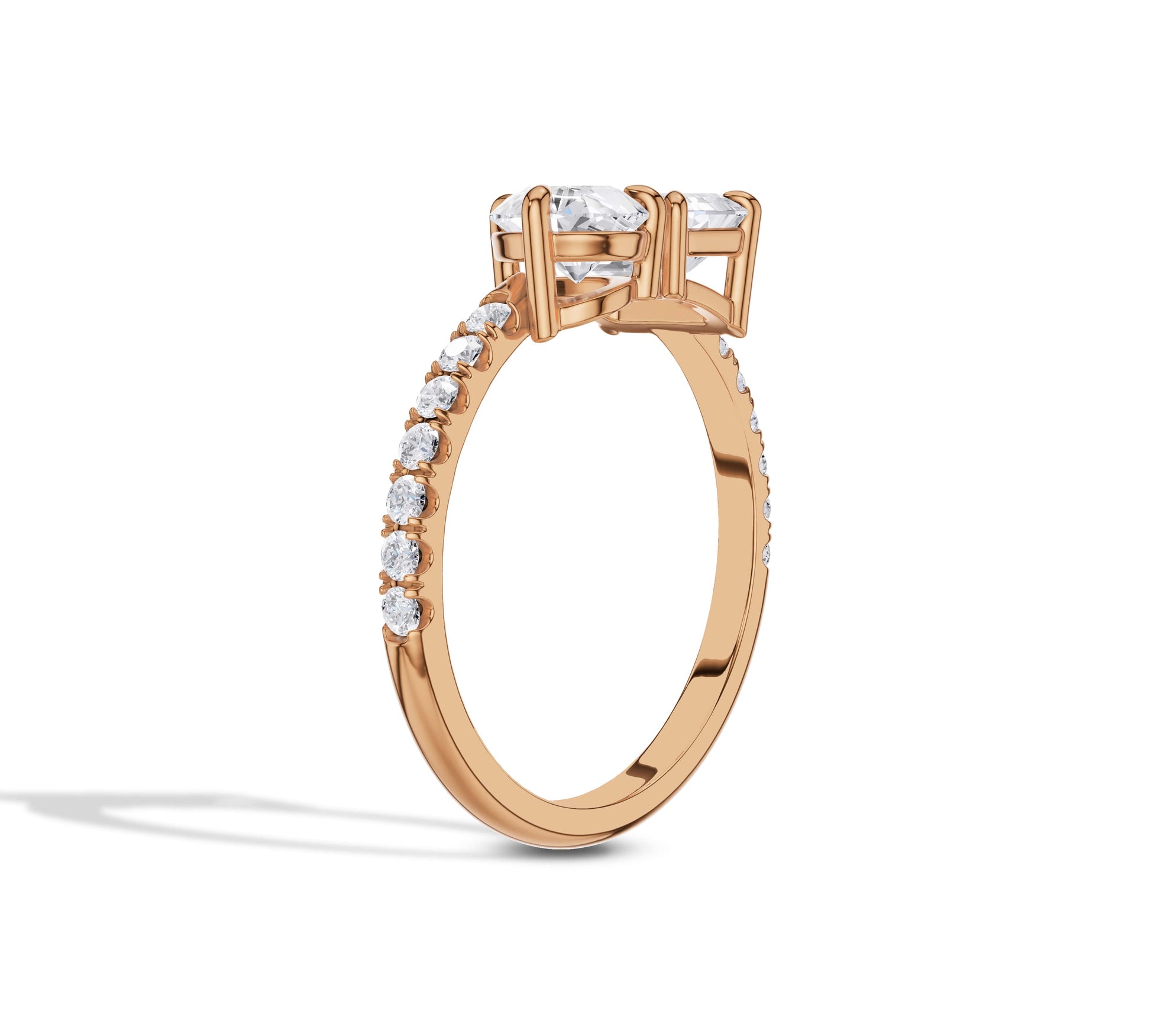 moi et toi ring​ in rose gold