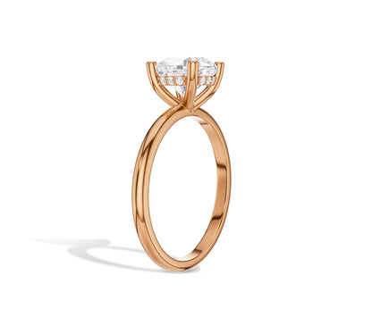 2 carat oval hidden halo engagement ring​
