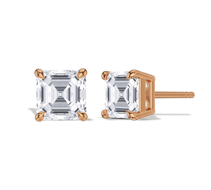 rose gold diamond earrings