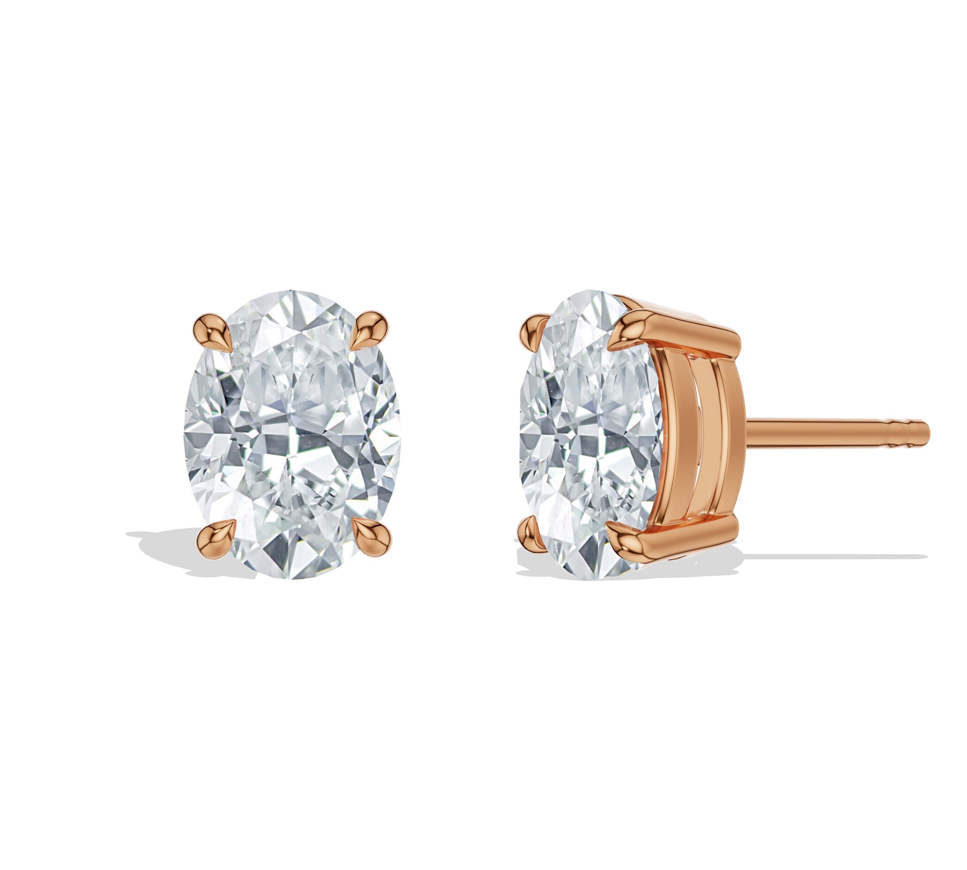 oval earrings gold​