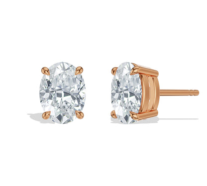 oval earrings gold​