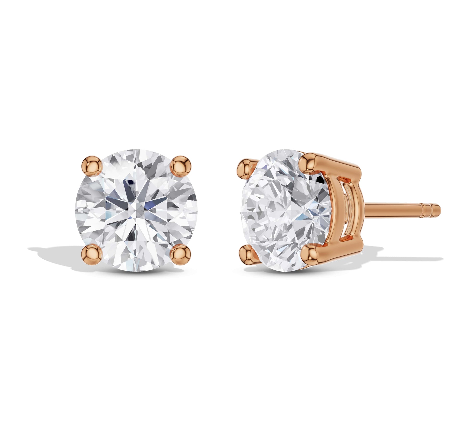Bright round brilliant studs