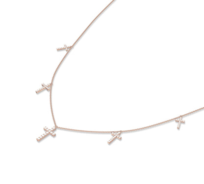 Faith-inspired layered charm necklace