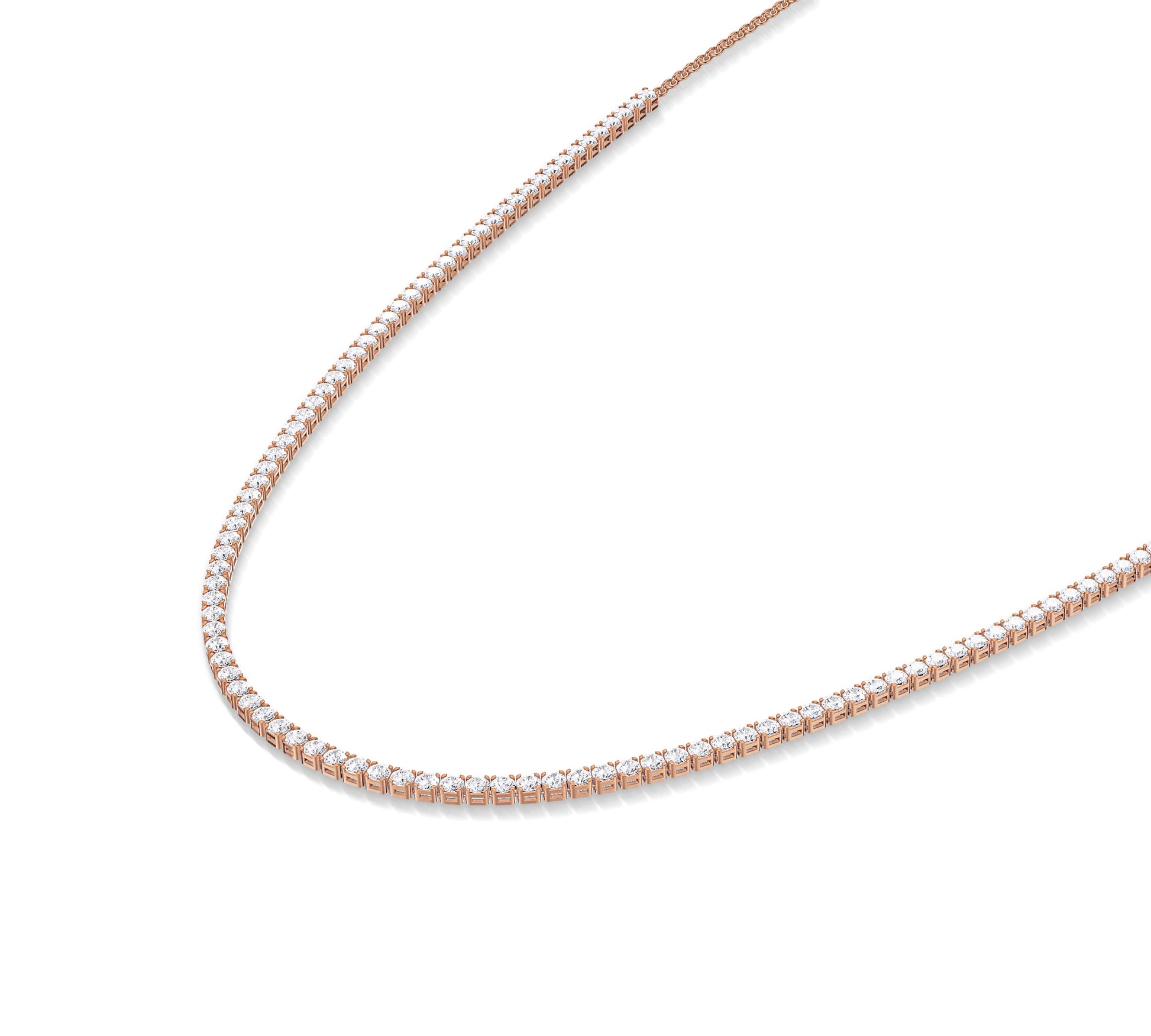 Sparkling diamond tennis necklace for women