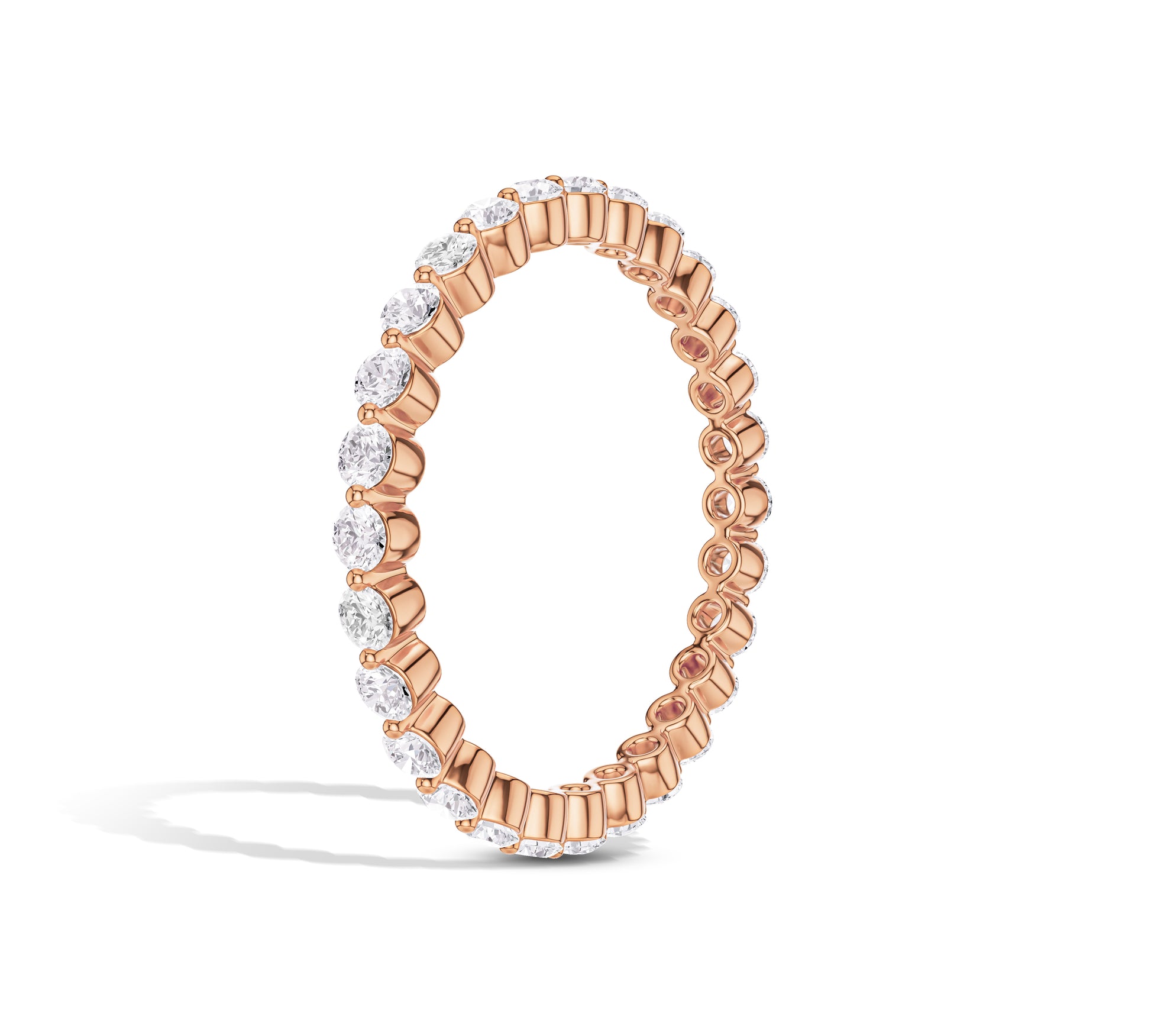 14k rose gold eternity band