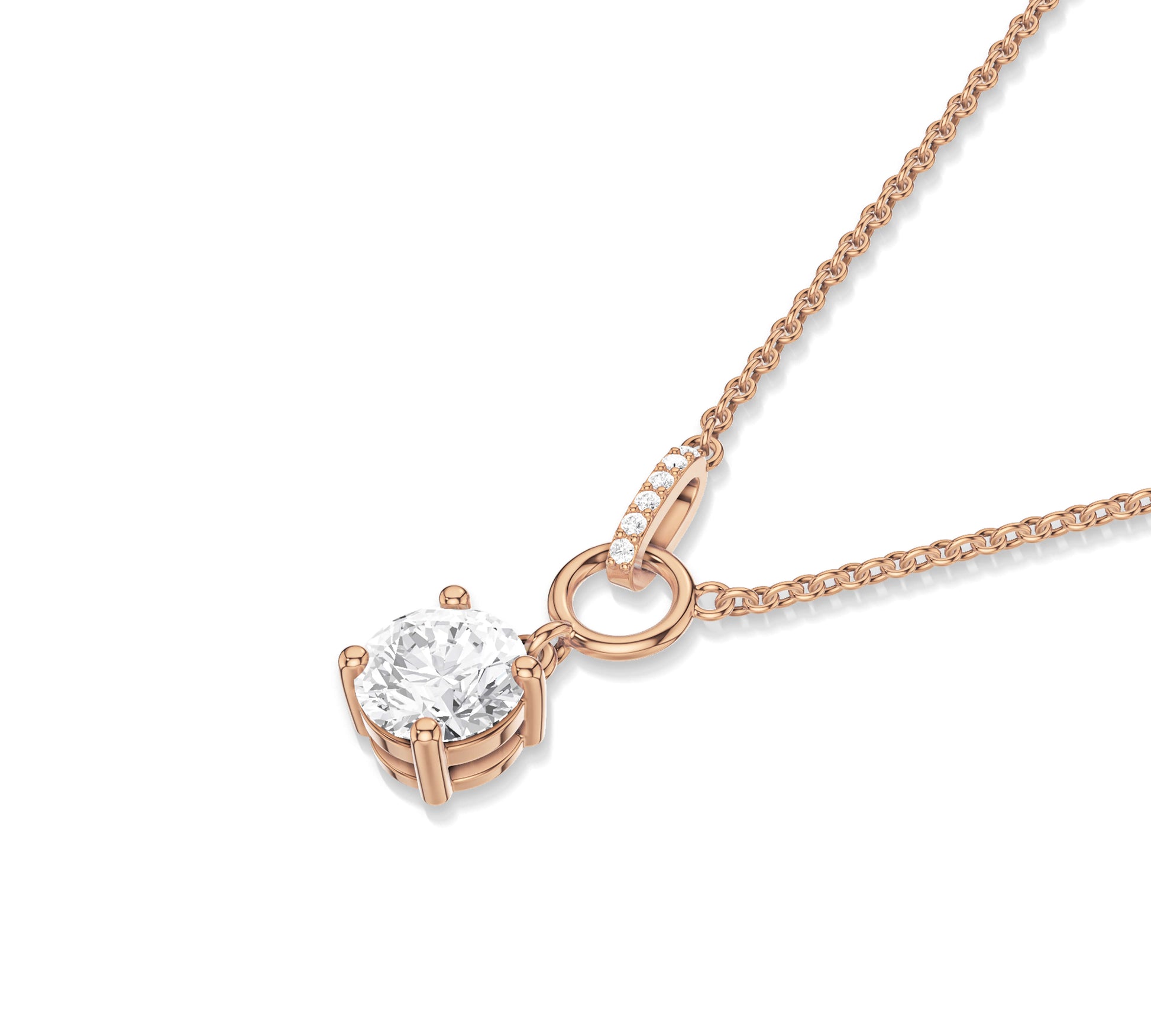 diamond on a necklace