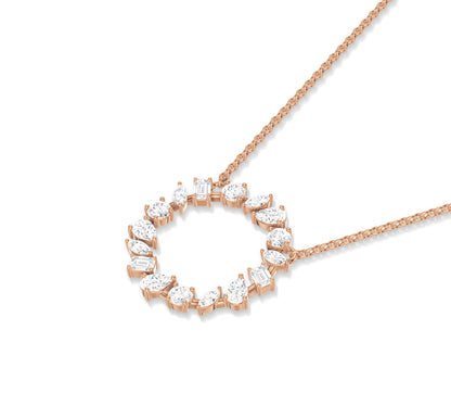 diamond circle pendant necklace