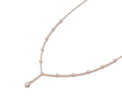 Statement Y-necklace with sparkle