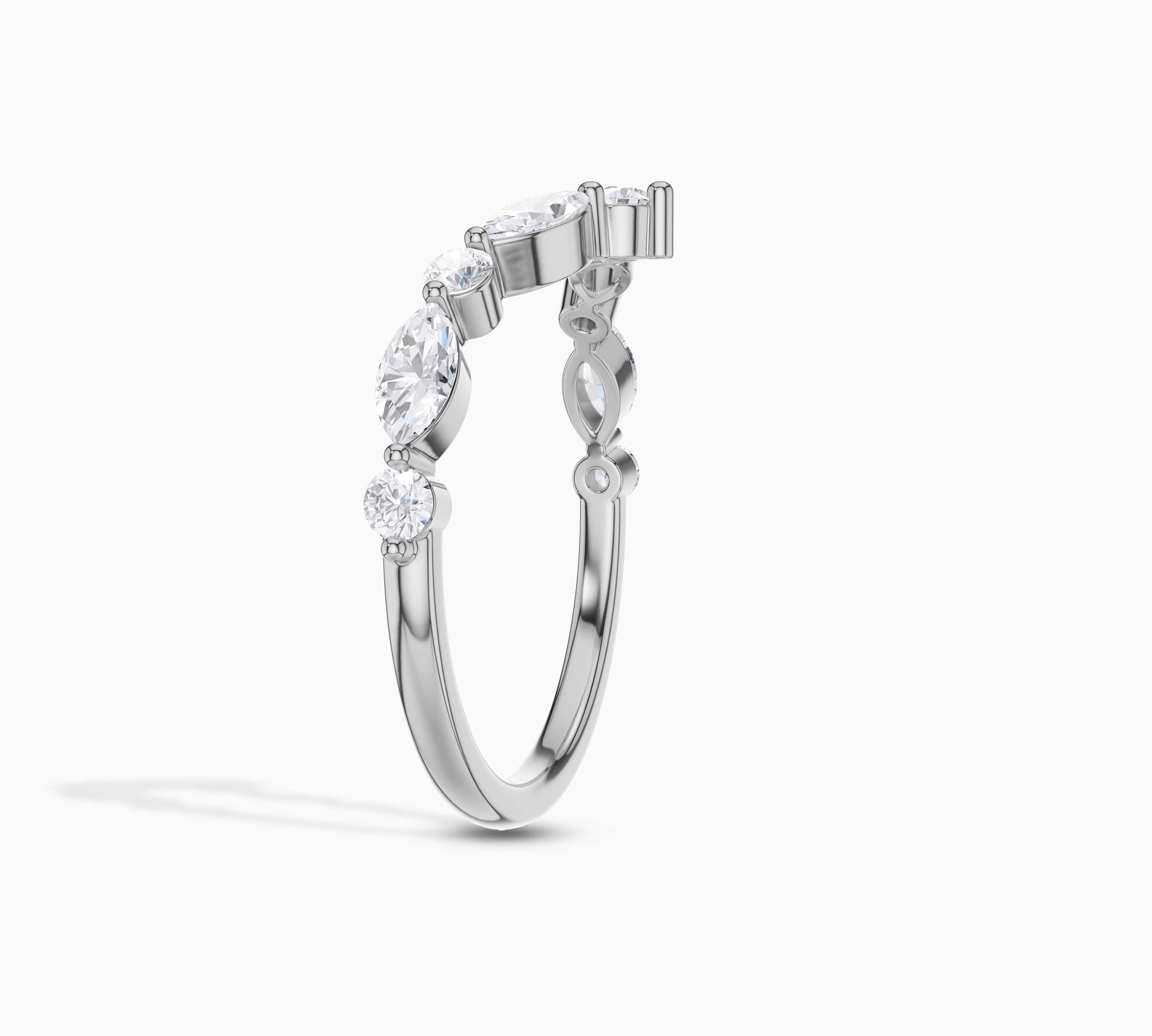 curve wedding band